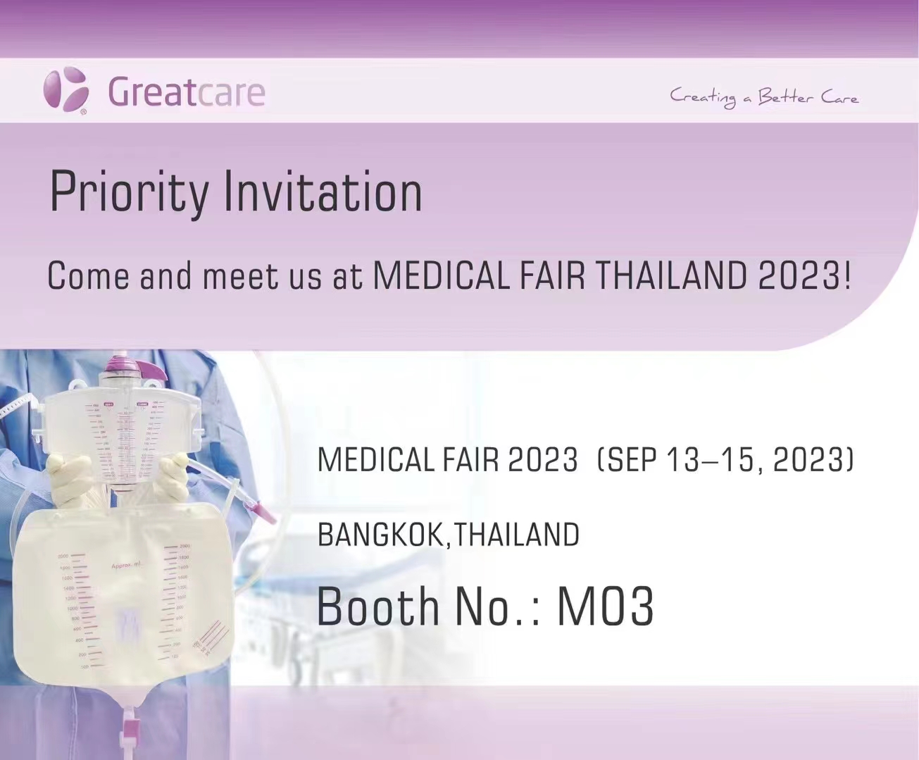 L'équipe Greatcare participe au Medical Fair Thailand 2023