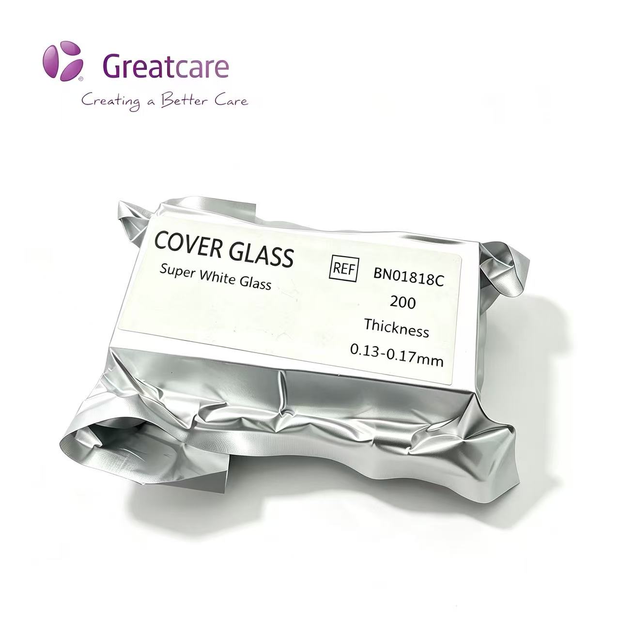 Verre de couverture Verre Super Blanc 18x18mm